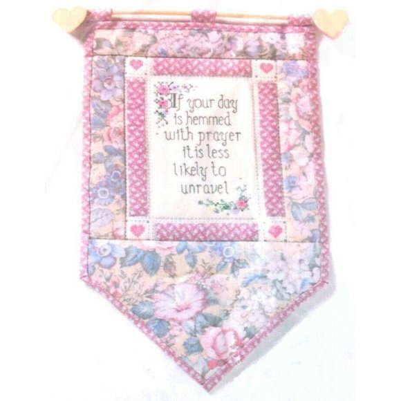 Creative Circle Kit 1026 Hemmed With Prayer Vintage Cross Stitch 1989 New USA - Picture 3 of 7